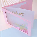 Листівка прозора з бісером Celebrate подарунок, фото 3