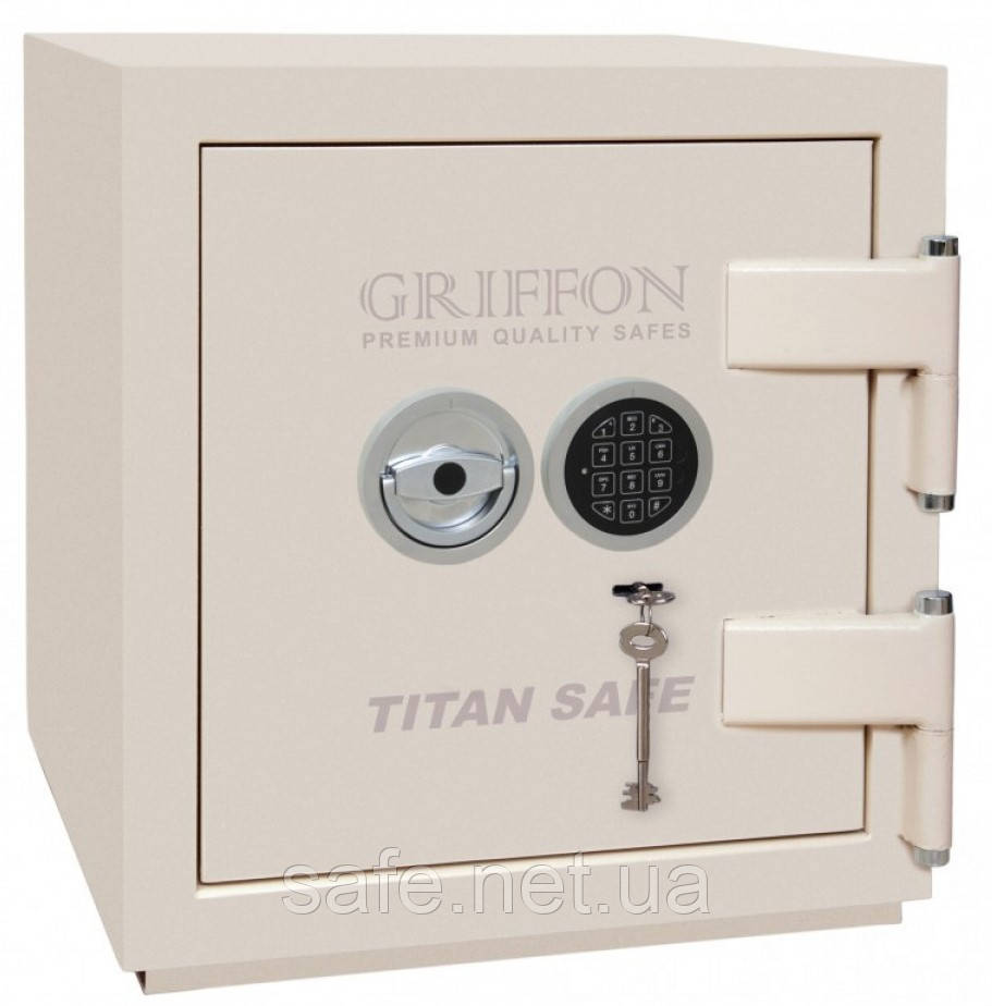Сейф вогнезламостійкий Griffon CL II.50.K.E CREAM (ВxШxГ:472x460x440), 2 клас + LFS 30P, сейф від зламу та вогнів
