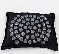 Масажна подушка для масажу шиї (масажер для спини/шиї/голови/ніг/стоп/тіла) OSPORT Lotus Eco (apl-023) Чорно-сірий