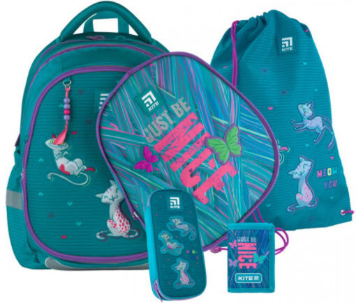 Шкільний набір ранець + пенал + сумка+гаманець Kite  SET_K21-700M(2p)-4