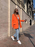 Піджак жіночий на підкладці вільного крою в стилі оверсайз, фото 6