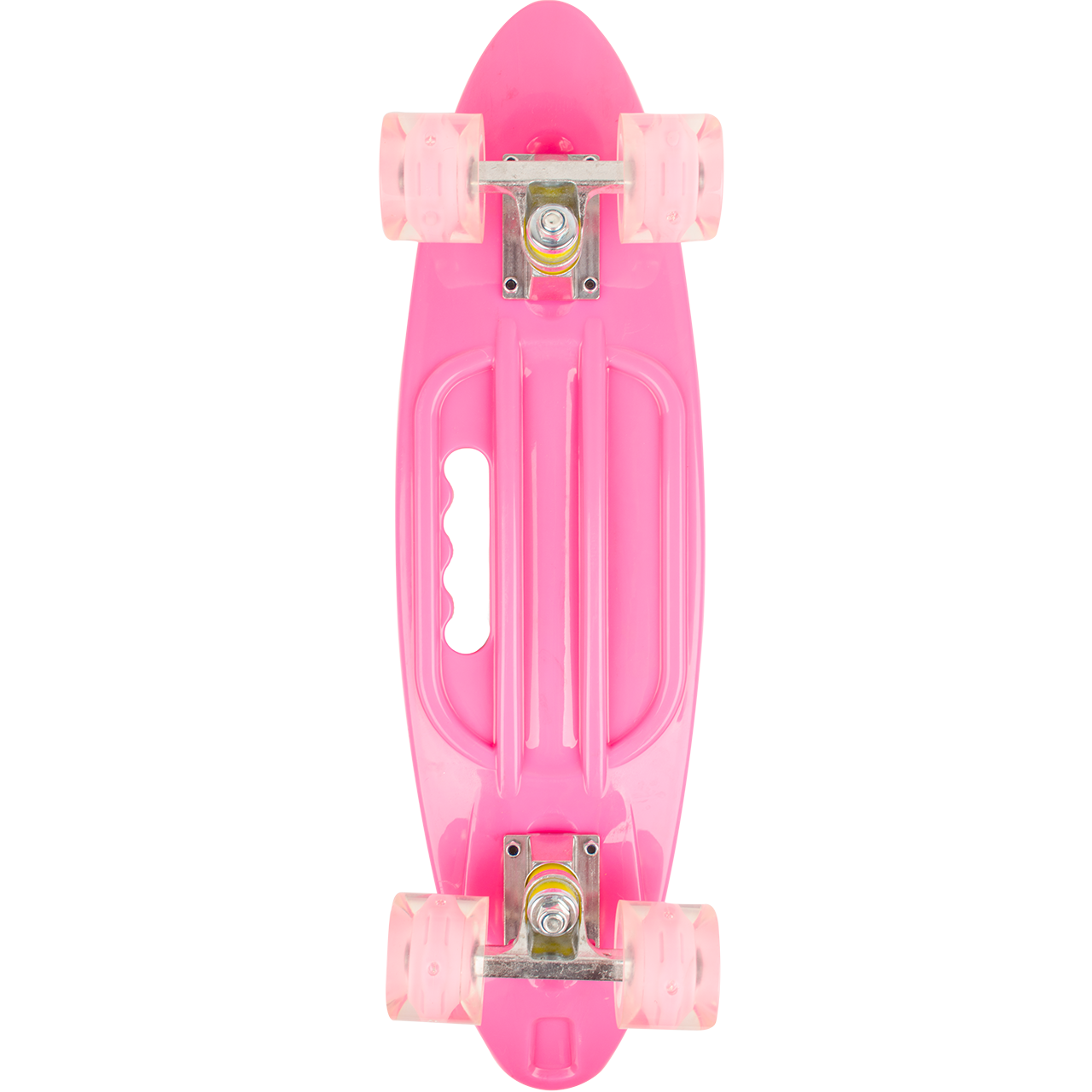 Penny board розовый с ручкой и со светящимися колесами пенни борд для ...