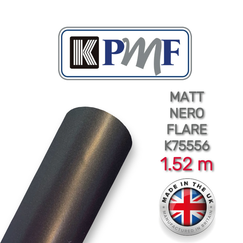 KPMF K75556 Matt Nero Flare — сатинова чорна плівка 1.524 м, фото 1