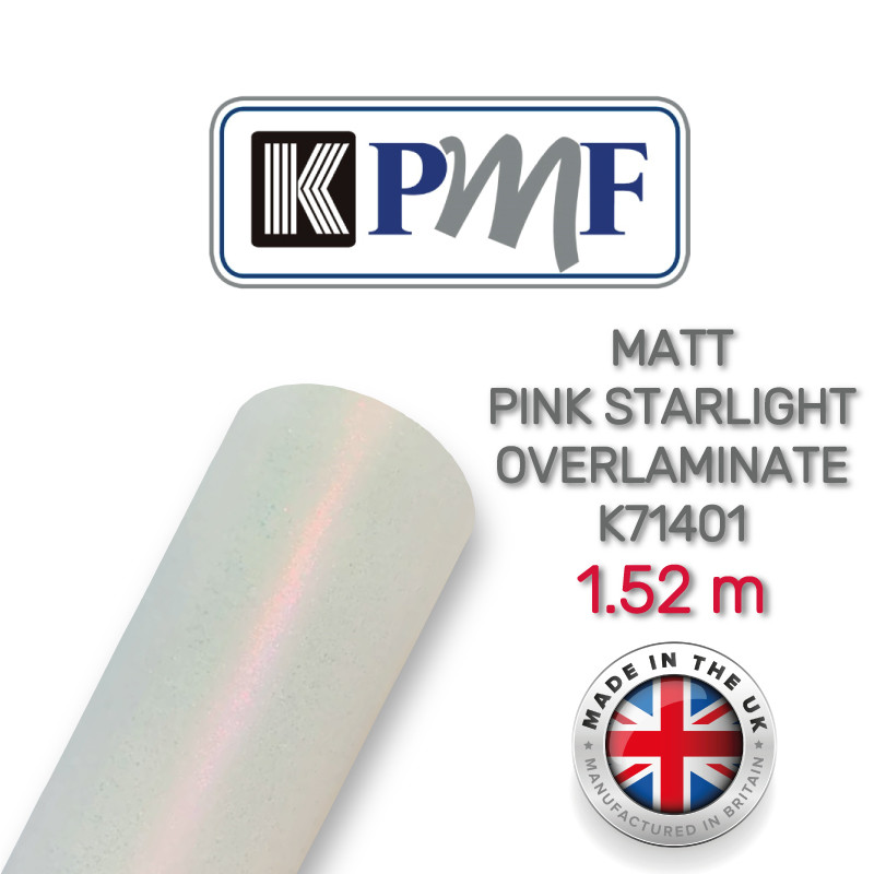 KPMF K71401 Matt Pink Starlight Overlaminate — матова рожева ламінаційна плівка 1.524 м