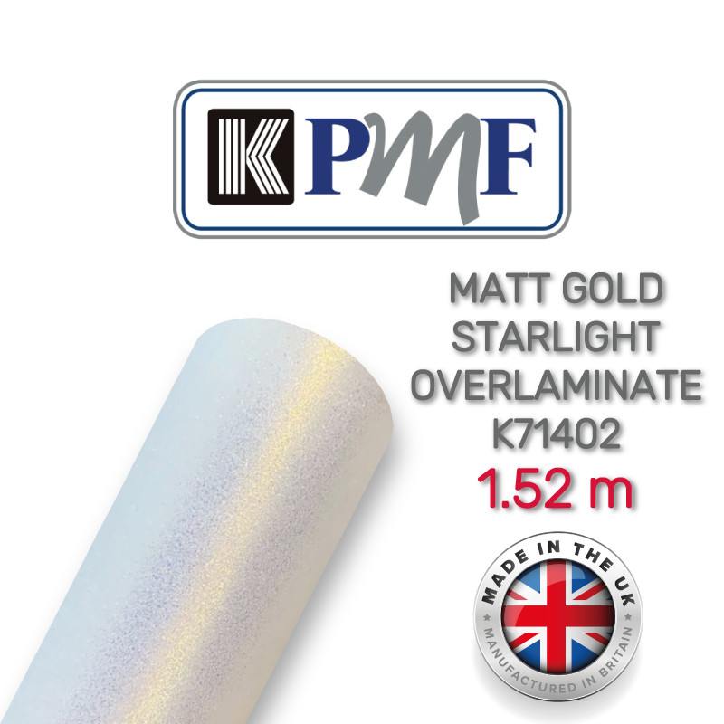 KPMF K71402 Matt Gold Starlight Overlaminate — матова золотиста ламінаційна плівка 1.524 м, фото 1
