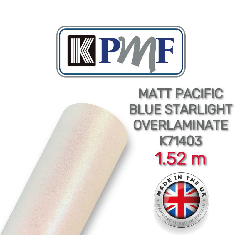 KPMF K71403 Matt Pacific Blue Starlight Overlaminate — матова блакитна ламінаційна плівка 1.524 м