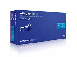 Рукавички нітрилові NITRYLEX BASIC (неопудрені), 100 штук, розмір М