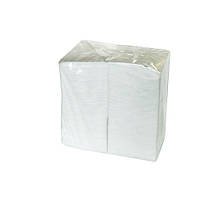 Барные салфетки бумажные однослойные столовые белые - 350 шт/уп