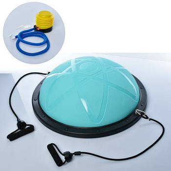 Балансувальна платформа Босу для фітнесу та гімнастики BOSU OSPORT (діаметр 60 см) MS 2609-4 Блакитний