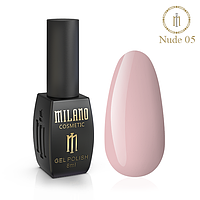 Гель лак для маникюра ногтей классический нюдовый оттенок Milano 8 мл Nude collection № B005