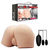 Мастурбатор з подвійною вібрацією попа і кицька на пульті управління Crazy Bull BM-009175Z-1 Кайф