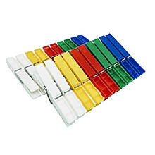 Набір пластмасових прищіпок Red Sun 20 штук різнокольорові