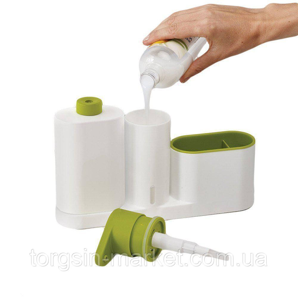 Органайзер для кухни Sink Tidy Sey Plus с дозатором для моющего средства, компактный, ТМ - фото 3 - id-p1456692824