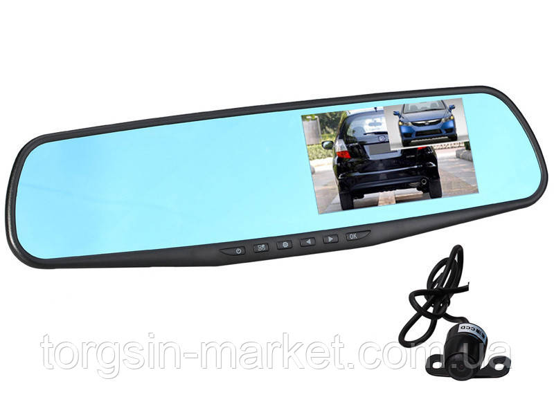 Видеорегистратор в зеркале с камерой заднего вида накладной FULL HD, камера заднего вида, регистратор в машину - фото 5 - id-p1456692837