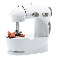 Швейна машинка Mini Sewing Machine FHSM 201 з педаллю і адаптером, міні швейна машина .машинка для шиття