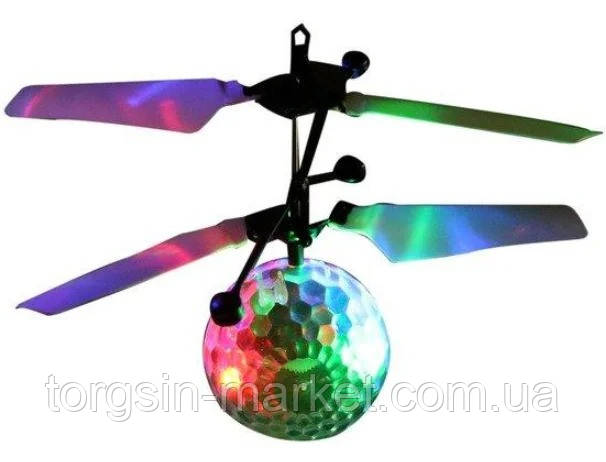 Светящийся летающий шар LED Flying Ball PC398, Индукционная игрушка ,шарик летающий, ТМ - фото 4 - id-p1456693014