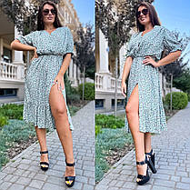 Сукня БАТАЛ міді з розрізом, фото 5