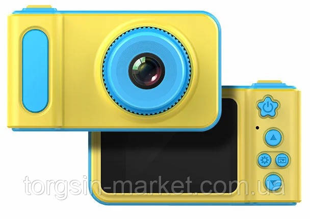 Детский цифровой фотоаппарат UKC Smart Kids Camera. Желто-голубой, ТМ - фото 1 - id-p1456693035
