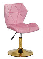 Стілець Torino GD-Base велюр фрез рожевий 1025 на золотій нозі-опорі з регулюванням висоти сидіння, фото 4