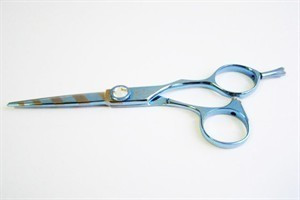 ZEBRA LIGHT BLUE 5,0`` Ножиці перукарські прямі для стрижки SUNTACHI