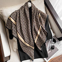 Косынка шелковая платок женский атласный шаль шелк-армани хустка Узор 1