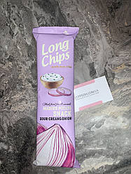 Чіпси Long Chips Cour cream & зі смаком сметани та цибулі 75 грм