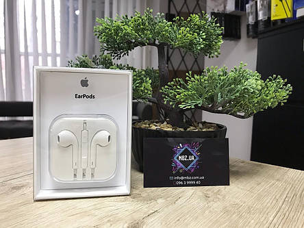 Дротові Навушники Гарнітура для Iphone EarPods with 3.5 mm (MNHF2ZM/A) White, фото 1