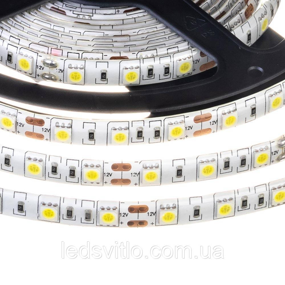 Купить 5 метров, Светодиодная LED лента 12v 60smd 5050 IP65 Белый ...