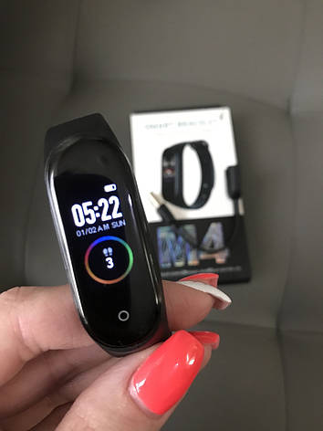Фітнес-браслет М4, Smart Band 4, Фітнес Трекер, Крокомір, Калорії, Пульс, Тиск, Годинник, фото 1