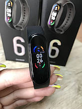 Фітнес браслет Smart Band М6, Трекер, Крокомір, Пульс, Тиск, Годинник Смарт Бенд 6 Black