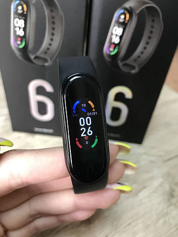 Фітнес браслет Smart Band М6, Трекер, Крокомір, Пульс, Тиск, Годинник Смарт Бенд 6 Black, фото 1