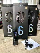 Фітнес браслет Smart Band М6, Трекер, Крокомір, Пульс, Тиск, Годинник Смарт Бенд 6 Black, фото 3