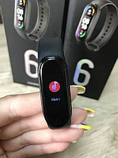 Фітнес браслет Smart Band М6, Трекер, Крокомір, Пульс, Тиск, Годинник Смарт Бенд 6 Black, фото 5