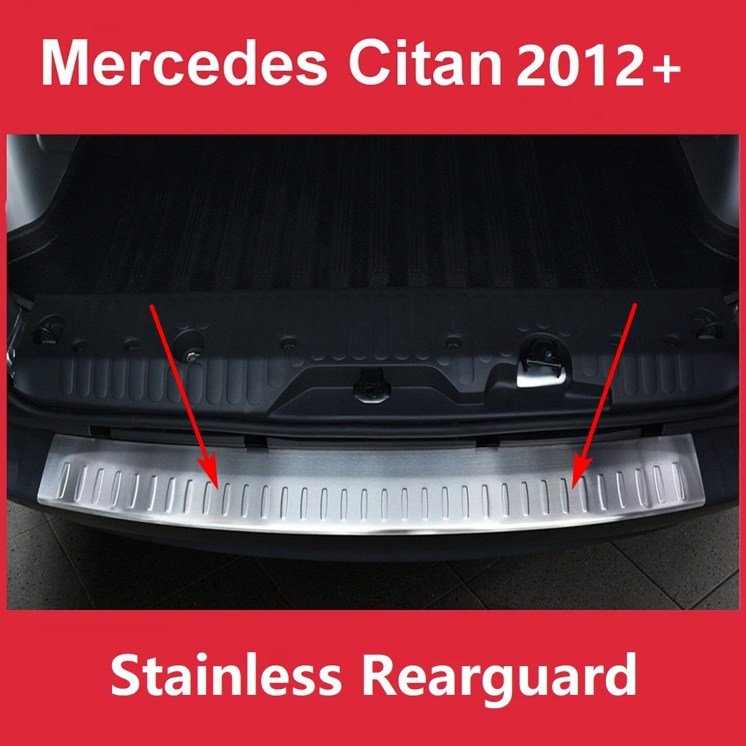 Захисна накладка на задній бампер для Mercedes-Benz Citan W415 2012-2021 /нерж.сталь/