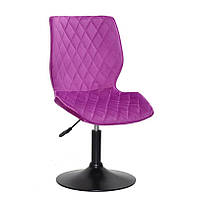 Стілець Toni BK-Base велюр бузковий В-1022 на чорній круглій опорі з регулюванням висоти сидіння, фото 4
