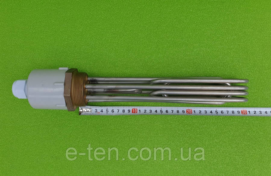 Блок-тен KAWAI з неіржавкої сталі 9000 W ("ПЕТЛЕВИЙ")/380 V ("трикутник")/на різі 2"(58 мм)/L довжина = 300 мм