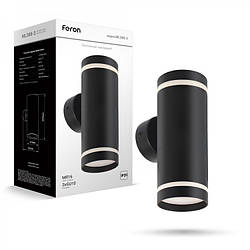 Світильник бра Feron ML388-2 2*GU10 220V IP20 настінний подвійний Ø70х102х200мм (під 2 змінні лампи) чорний