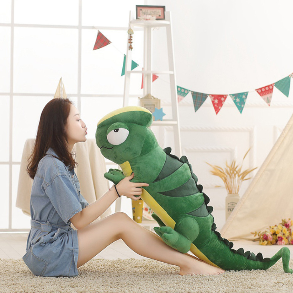 М'яка іграшка подушка хамелеон рептилія, фото 1