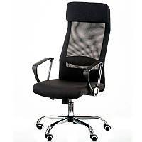 Сетчатое черное офисное кресло Silba черное от Special4You для дома и офиса с металлической крестовиной