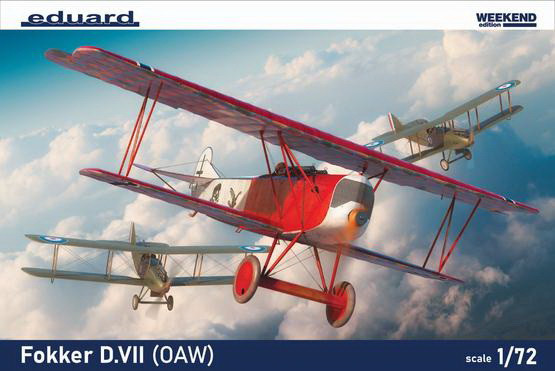 Пластикова модель 1/72 Eduard 7407 німецький винищувач Fokker D. VII (OAW), фото 1