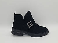 Чорні замшеві черевики Erisses. Великі розміри ( 41, 43).