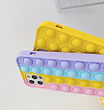 Чохол антистрес Поп Іт iLoungeMax Pop It Yellow Blue Rainbow для iPhone 12 Pro Max, фото 3