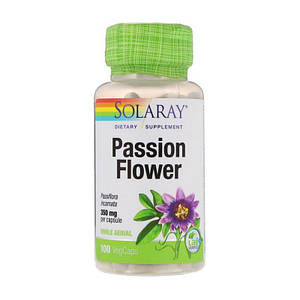 Пасифлора Solaray Passion Flower 350 mg 100 см caps