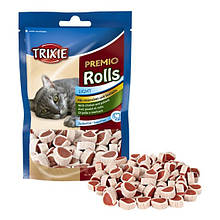 Ласощі для кішок Trixie Premio Rolls, курка/минтай, 50г