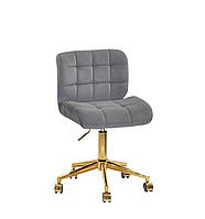 Кресло Soho Б-Т серый В-1004 GD-Modern office, золотистая база на колесах
