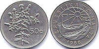 Растение. Монета 50 центов. 1986 год, Мальта.(АО)