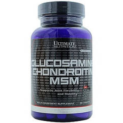 Для суглобів і зв'язок Ultimate Nutrition Glucosamine and Chondroitin and MSM (90 таблеток.)