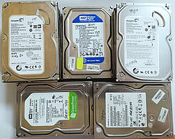 Лот жорстких дисків 19 шт. MIX для ПК 250-500GB 3.5" 5400-7200rpm SATA2-3 Б/У Под ремонт