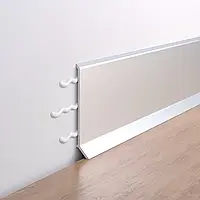 Плінтус Алюмінієвий 40мм накладний анодований (Срібло)