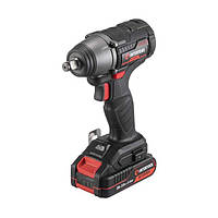 Гайкокрут ударний акумуляторний безщітковий 20 В, 300 Nm, 0-2500 об/хв, 0-3000 уд/хв, 1/2", Li-ion, 2,0 Ач, ЗП 2 A, кейс INTERTOOL